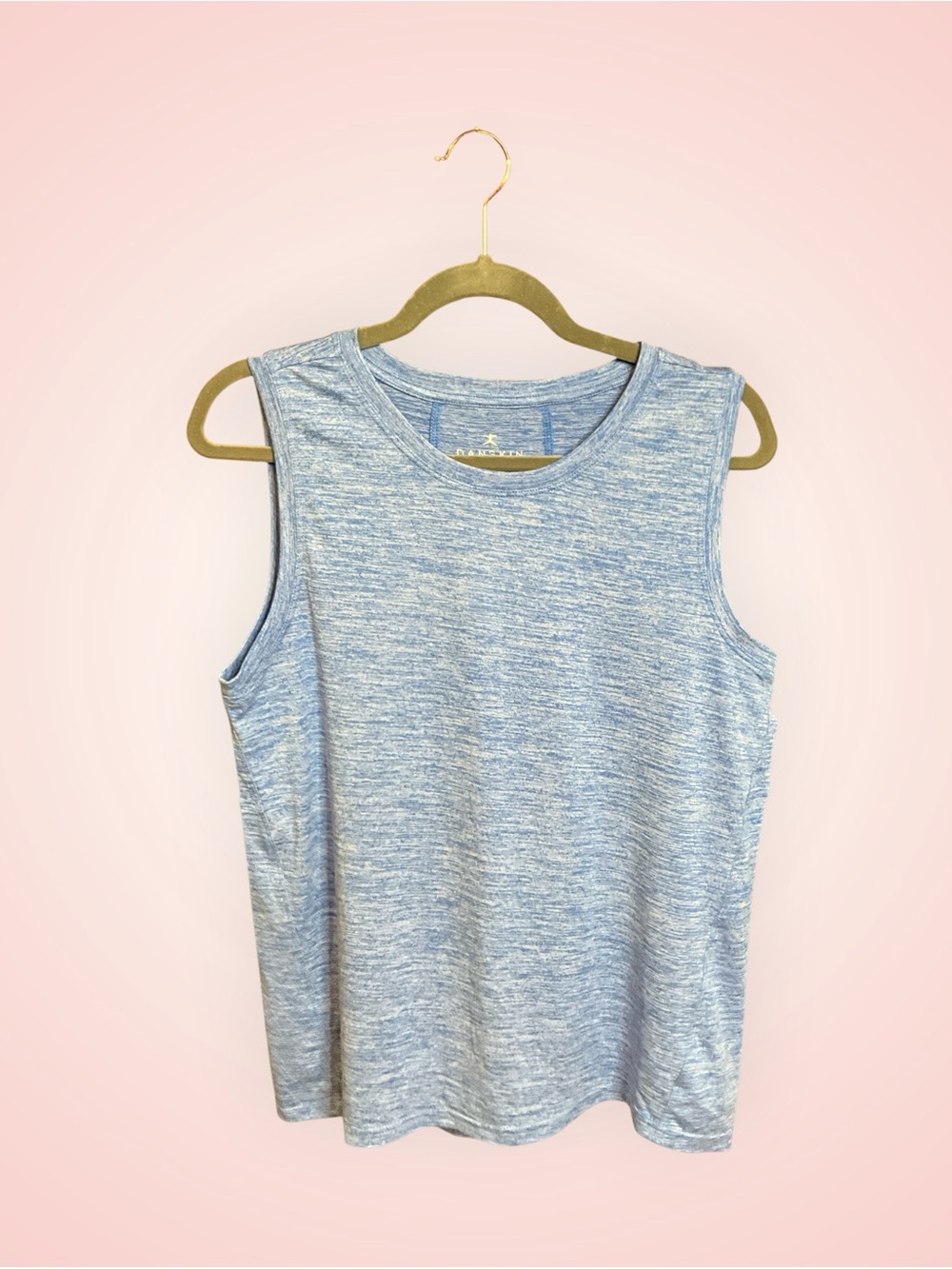 Danskin Light Blue Heather Sleeveless Tank, size M